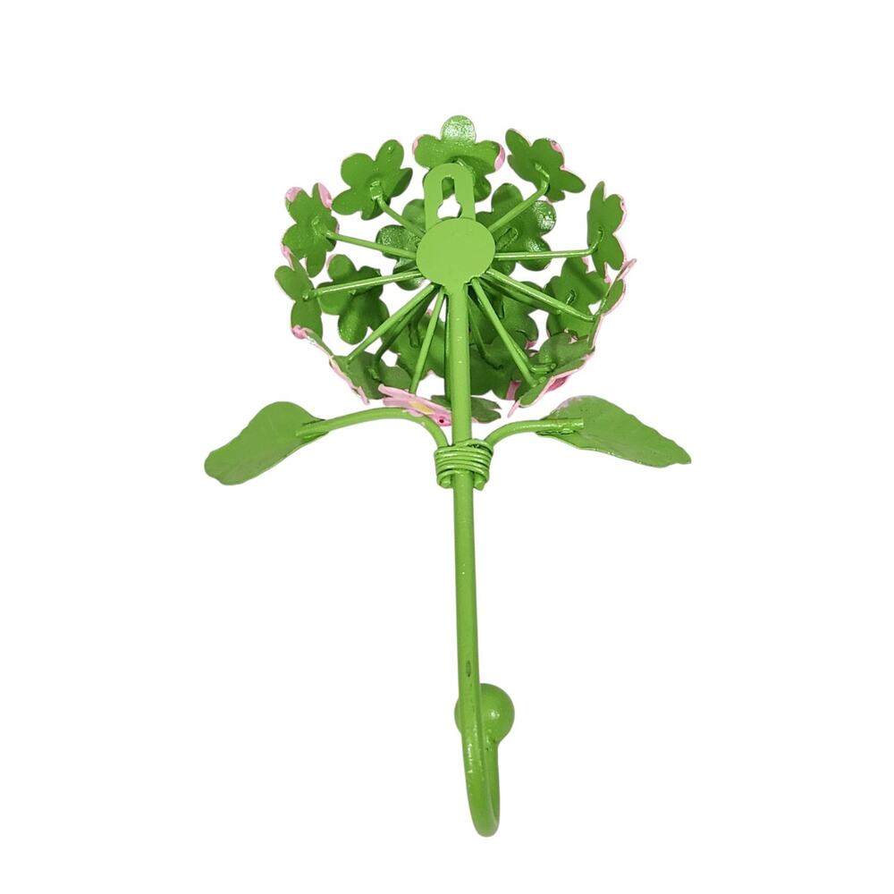 Girl Bedroom Flower Shaped Wall Hook Pink Green Nursery Decor Towel Garden - Picture 3 of 6